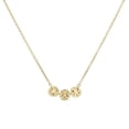 thumbnail image 3 of 10K Yellow Gold Three Circle Round Diamond Charm Cable Link Necklace 18" 1/2 Ct., 3 of 6