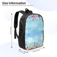 thumbnail image 3 of Goofa Sea and Fish Pattern 17in Student Backpack - School, Travel, Work Bookbag -Laptop Backpack,Water Resistant College School Computer Bag, 3 of 6