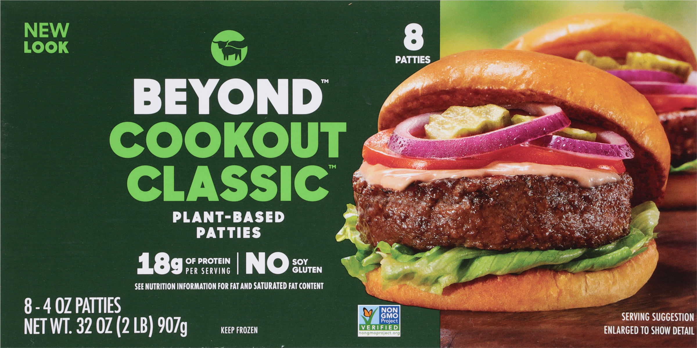 Beyond Meat Cookout Classic Plant-Based Burger Patties, 8 Ct, 2lb (Frozen)