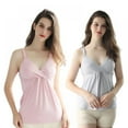 thumbnail image 5 of Baywell Women's Breastfeeding Top, Maternity Nursing Tank Tops Seamless Cotton Basic Vest Sleeping Breastfeeding Bra Gray 110-132lbs, 5 of 10