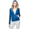 thumbnail image 1 of Aeropostale Sudadera con capucha Heathered FZ para mujer, azul, mediano Aeropostale Sudadera, 1 of 1