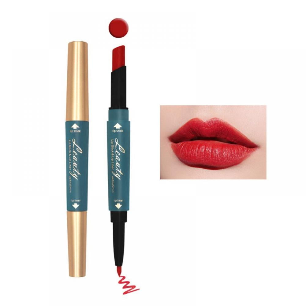 Lip Liner And Lipstick 2 in 1 Moisturizing Lipstick Matte Finish