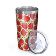 thumbnail image 2 of Red Strawberry Plants Fruit 10oz Tumblers Stainless Steel Tumbler with Lid and Straw,Vacuum Insulated Double Wall Travel Tumbler Cups with Cleaning Brush for Coffee, Tea, 2 of 4