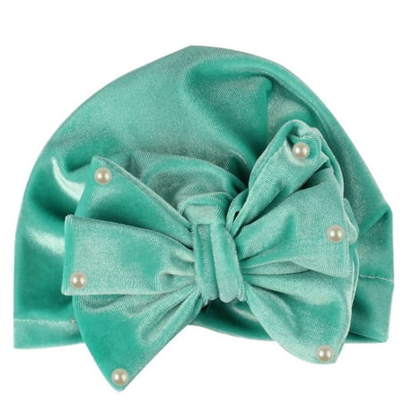 

Relanfenk Baby Hats Boy Girl pearls Pleuche Knotted Warm Bow Beanie Headwear Cap Hat