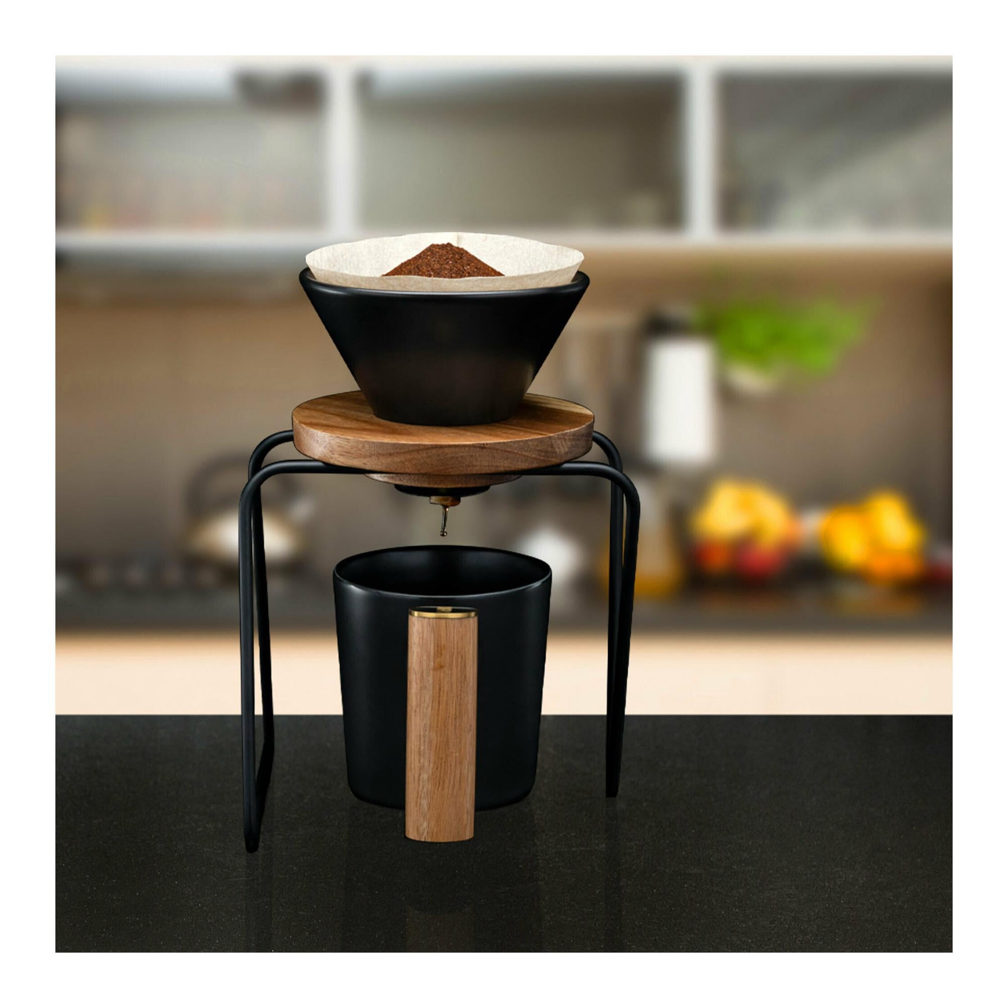 ChefWave Coffee Enthusiast Bundle Set - Pour Over Coffee Maker Set w/ Coffee Mug