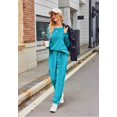 thumbnail image 3 of Ekouaer Womens Pajamas Sets Long Sleeve Soft Sleepwear 2 Piece Velvet Pjs Lounge Sets with Pockets, 3 of 6