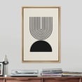 thumbnail image 2 of PixonSign Framed Canvas Print Wall Art Geometric Striped Wave Arch Dark Polygon Duo Abstract Shapes Illustrations Modern Art Boho Decorative Chic for Living Room, Bedroom, Office - 24"x36" NATURAL, 2 of 5
