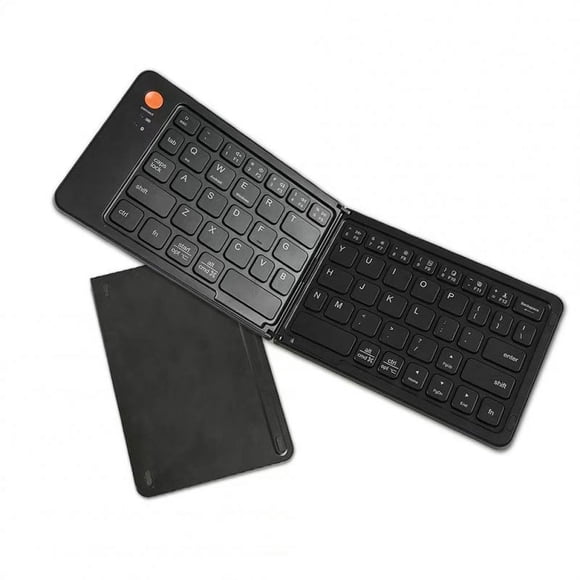 Foldable Keyboard Rechargeable 67 Keys Keyboard Portable Wireless Office Keyboard Compatible For Windows Android IOS black