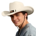 thumbnail image 4 of Chapeau de Cowboy Style Western pour Usage Extérieur Design Jazz Classique Mode Protection Solaire pour Toutes Saisons, 4 of 5