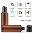 thumbnail image 3 of HYOWUIER 10 Pack 3.4 oz Amber Plastic Travel Bottles for Toiletries TSA Approved Leakproof Travel Size Containers Empty Small Plastic Shampoo Lotion Bottles with Labels, 3 of 14