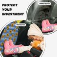 thumbnail image 4 of Fuzoiu Sunflowers Print 2 Pack Kick Mat Back Seat Protector With 3 Storage Pockets, Universal Car Seat Back Organizer For Kids Pets, Waterproof Backseat Protector For Most Car, 4 of 8