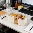 thumbnail image 4 of Fareti Bento Lunch Box, 2 Stackable Containers, lunch box for women, Includes Lunch Bag, Leak-Proof and BPA-Free, Dishwasher Safe, 4 of 4