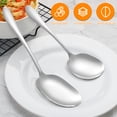 thumbnail image 3 of MasteelfCA BESTONZON 2pcs Stainless Steel Serving Spoons Western Dish Spoons Dinner Serving Spoons Rice Dish Spoons, 3 of 7