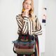 thumbnail image 5 of Bolsos para mujer, bolso bandolera de lona con rayas multicolor, bolso de mano para mujer, 5 of 8