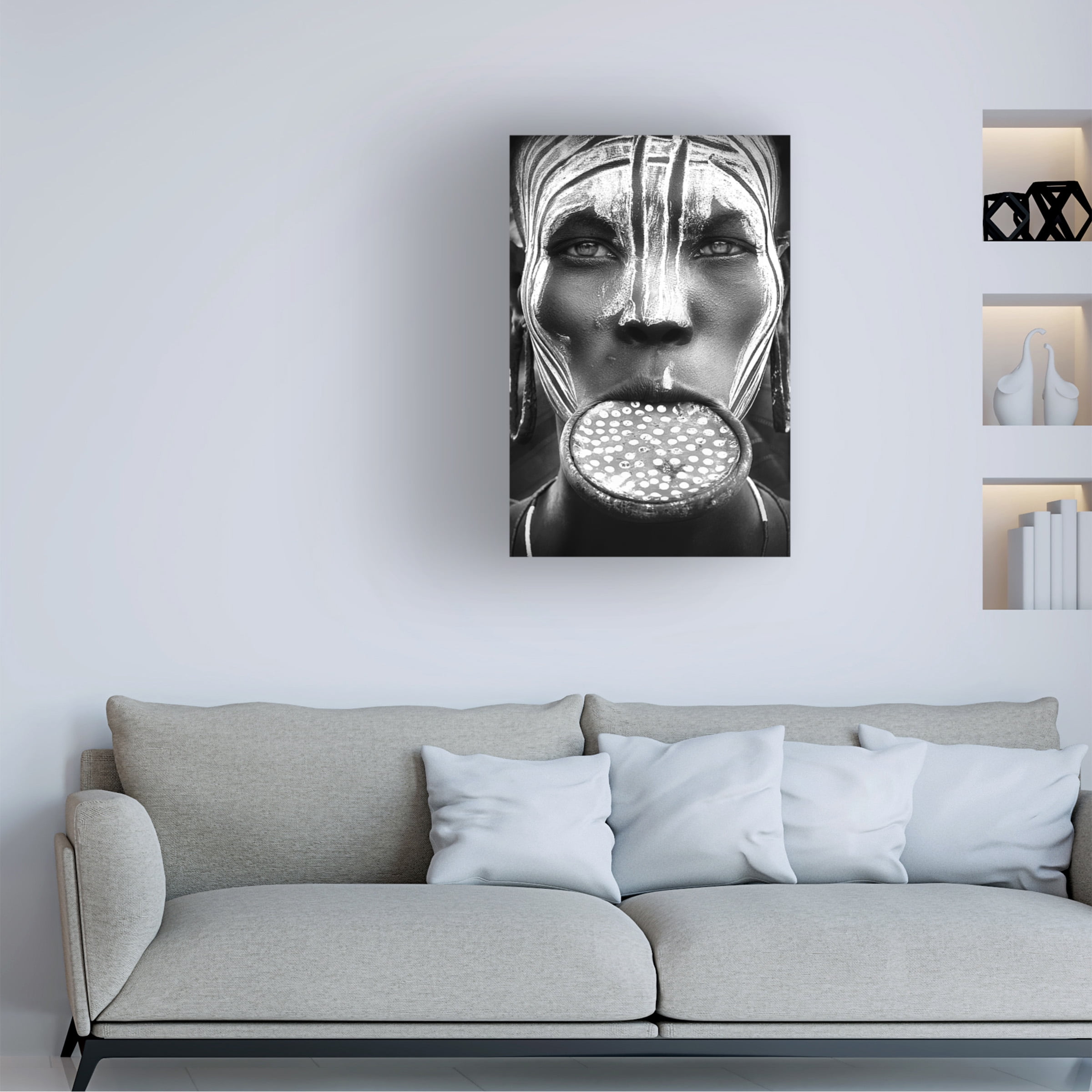 Sergio Pandolfini 'Tribal Beauty - Ethiopia, Mursi People' Canvas Art