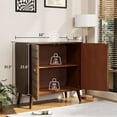 thumbnail image 6 of FOROUTIA Modern Sideboard Cabinet with Adjustable Shelves,Wood Accent Cabinet,Walnut, 6 of 7