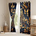 thumbnail image 3 of jejeloiu Kawaii Wild Owl Curtains Pack of 2 (42x84 Each),Rustic Fall Leaves Curtains Blackout,Brown Black Bedroom Curtains For Kids,Super Cozy Room Decor, 3 of 6