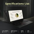 thumbnail image 2 of Lenovo ThinkPad T14 Gen 2 Ordinateur Portable Professionnel, Écran 14 Pouces FHD, AMD Ryzen 7 Pro 5850U, 32 Go RAM, 2 To PCIe SSD, AMD Radeon Graphics, Caméra Web HD 720P, Wi-Fi 6, Win 10 Pro, Noir, Carte USB 32 Go Hotface, 2 of 7