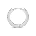 thumbnail image 4 of TimeLe$$ Classics 0.25 Carat TW Double Sided Round Natural Diamond Ladies Huggies Hoop Earrings in 10K White Gold, 4 of 6
