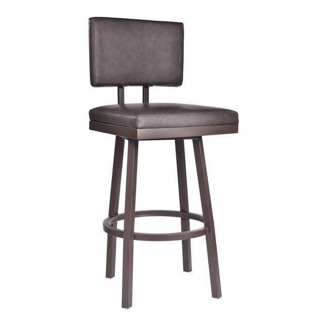Balboa 30" Barstool in Brown Powder Caot and Brown Faux Leather
