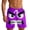 2-Purple, variant on Telankuip Men's Spring and Summer Funny Expression Printing Beach Shorts Drawstring Elastic Waiste Swim Trunks Loose Breathable Quick Dry Comfy Five Point Board Shorts 2-Yellow XL