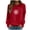 Red, variant on Vedolay Womens Hoodies Zip Up Women's 2023 Oversized Half Zip Sweatshirt Crewneck Long Sleeve Pullover Hoodie Clothes,Red M
