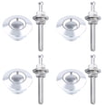 thumbnail image 1 of QualitChoice 4pcs/set Carbon Fiber Hood Locks For Extra Security Gives Any Car New Sty Lish Look silver, 1 of 6