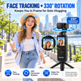 thumbnail image 6 of Ourlife Pocket Vlogging Camera with 2-Axis Gimbal, 330° Rotating Head, 1.72" Touchscreen, AI Face Tracking, 2400mAh Battery, 64GB U3 Kit, Black, 6 of 10