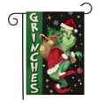 thumbnail image 1 of Gran oferta navideña de decoraciones del Grinch: bandera navideña para jardín del Grinch: ¡perfecta para decoraciones festivas de interior y exterior! Bandera pequeña para jardín, 1 of 6