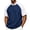Dark Blue, variant on Mens Golf Baseball Pullover Waterproof Workout Cage Jacket Weather Resistant Short Sleeve 1/4 Zip Athletic Shirt, 2XL