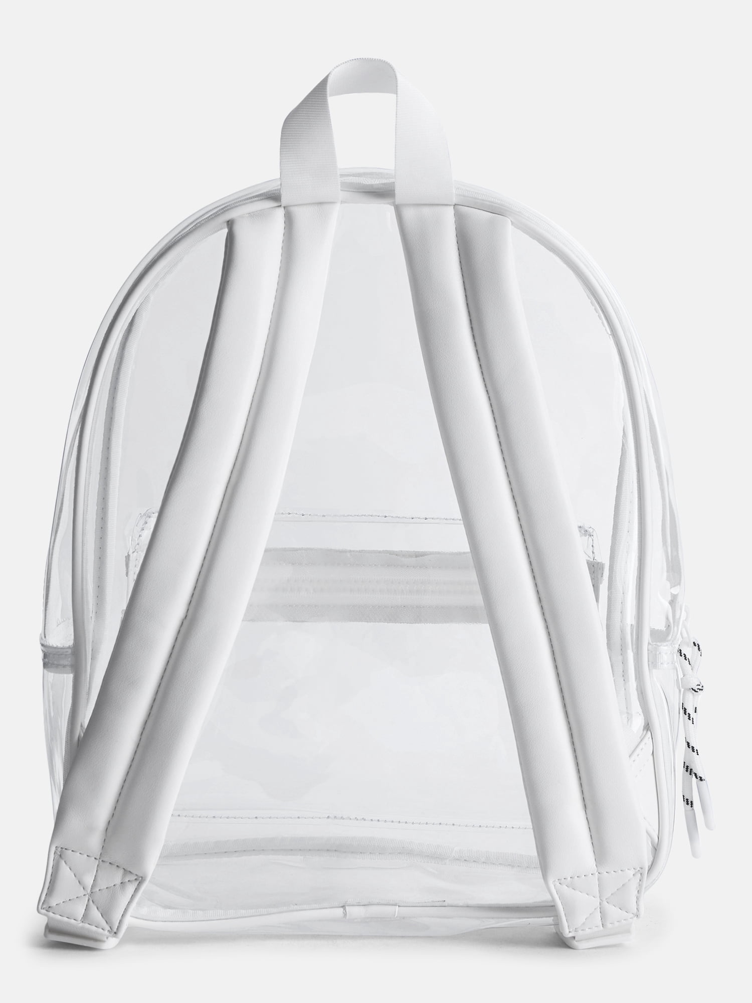 No Boundaries Women's Game Day Clear Mini Backpack, White
