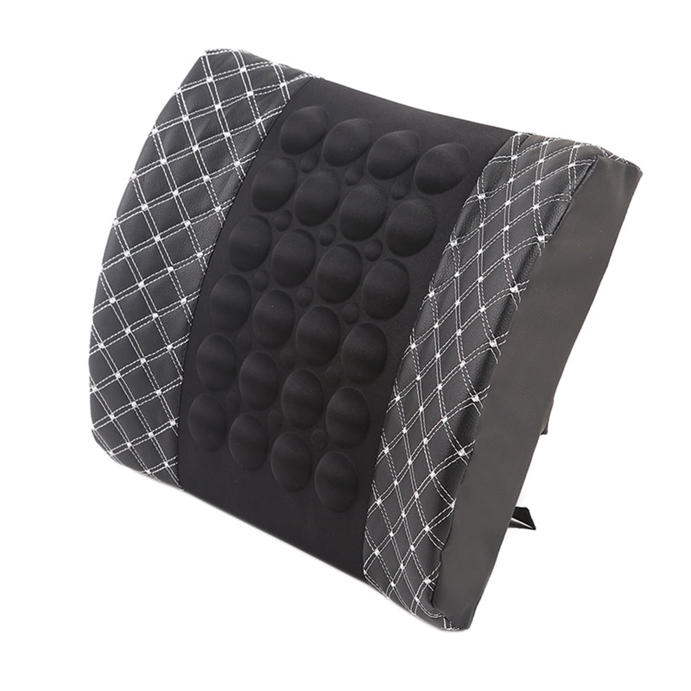 Farfi Adjustable Electric Massage Car Seat Soft Waist Lumbar Support Pillow  Cushion 