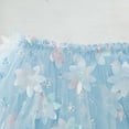 thumbnail image 5 of Floleo Girls Floral Tulle Tutu Skirt Kids Elastic Waist Layered Mesh Skirt 3D Flower Applique Skirt Lightweight Party Skirt for Play and Special Occasions(Sky Blue,3 Years), 5 of 9