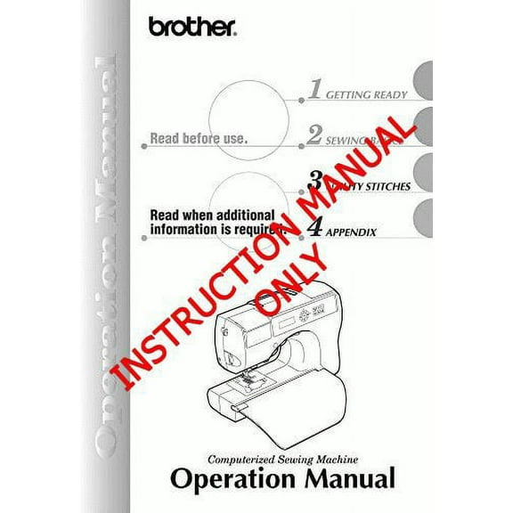 Brother CS-8150 Sewing Machine Owners Instruction Manual (Paperback)