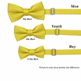 thumbnail image 4 of Boy’s Elation Canary Formal Satin Pre-Tied Bow Tie by Spencer J’s Signature Satin Collection, 4 of 4