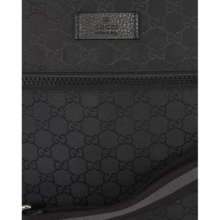 Gucci Unisex GG Guccissima Web Black Canvas Messenger Bag Crossbody 44 –  Queen Bee of Beverly Hills