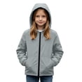 thumbnail image 4 of Wlynlyn Girls Rain Jacket Waterproof Hooded Raincoats Outdoor School Daily Travel Lightweight Windbreaker Raincoat(Gray,15-16 Years), 4 of 8