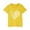 Yellow, variant on Aofany Toddler Kids Girls Cotton T-shirt Fashion Cute Hearted Graphic Printed Round Neck Tee Short Sleeve Top