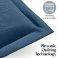 thumbnail image 4 of Clara Clark Quilt Sets, 5 Piece Lightweight Reversible Quilt Bedspread, Grid Weave Coverlet Bedding Set, Queen Navy, 4 of 9