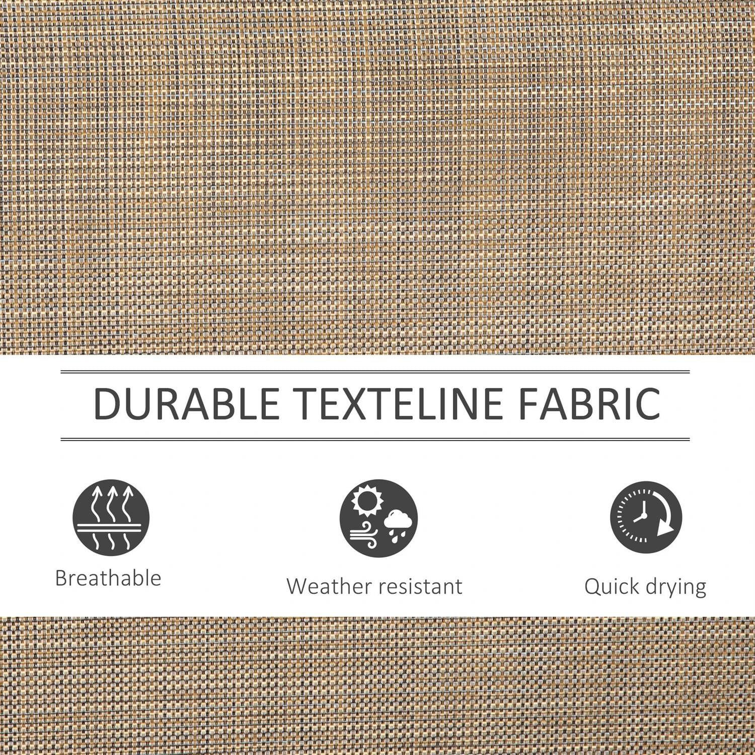 Demi Bonn 3-Person Outdoor Patio Glider Bench, Porch Glider Swing with 3 Seats, Breathable Mesh Fabric, Metal Frame, Outdoor Glider Chairs for Porch, Balcony, Poolside, Brown