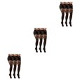 thumbnail image 1 of Guardurnaity 3 Pairs Sexy Tights Fishnet Socks Hollow Female Black Lace Dating Stocking Accessories Prop Ladies Hosiery Attractive Out Mesh Type1, 1 of 6