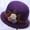 Purple, variant on Double Layer Knitted Cotton Hat with Fleece Lining for Women Winter Warmth and Ear Protection