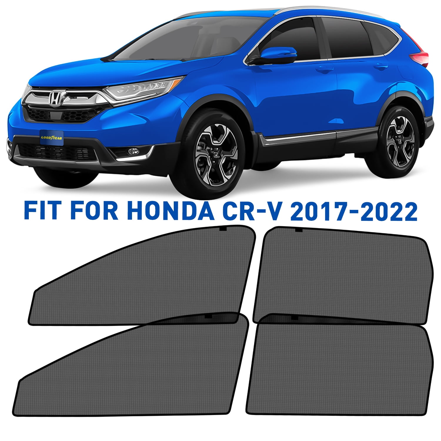 Goodyear Car Window Sunshade for Honda CRV 20172022, 4pcs