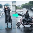 thumbnail image 2 of EUDIDV Lightweight Raincoat Women Hooded Rain Ponchos EVA Zipper Windbreaker Raincoat Rainwear Durable Rain Shield Raincoat for Adults, 2 of 5