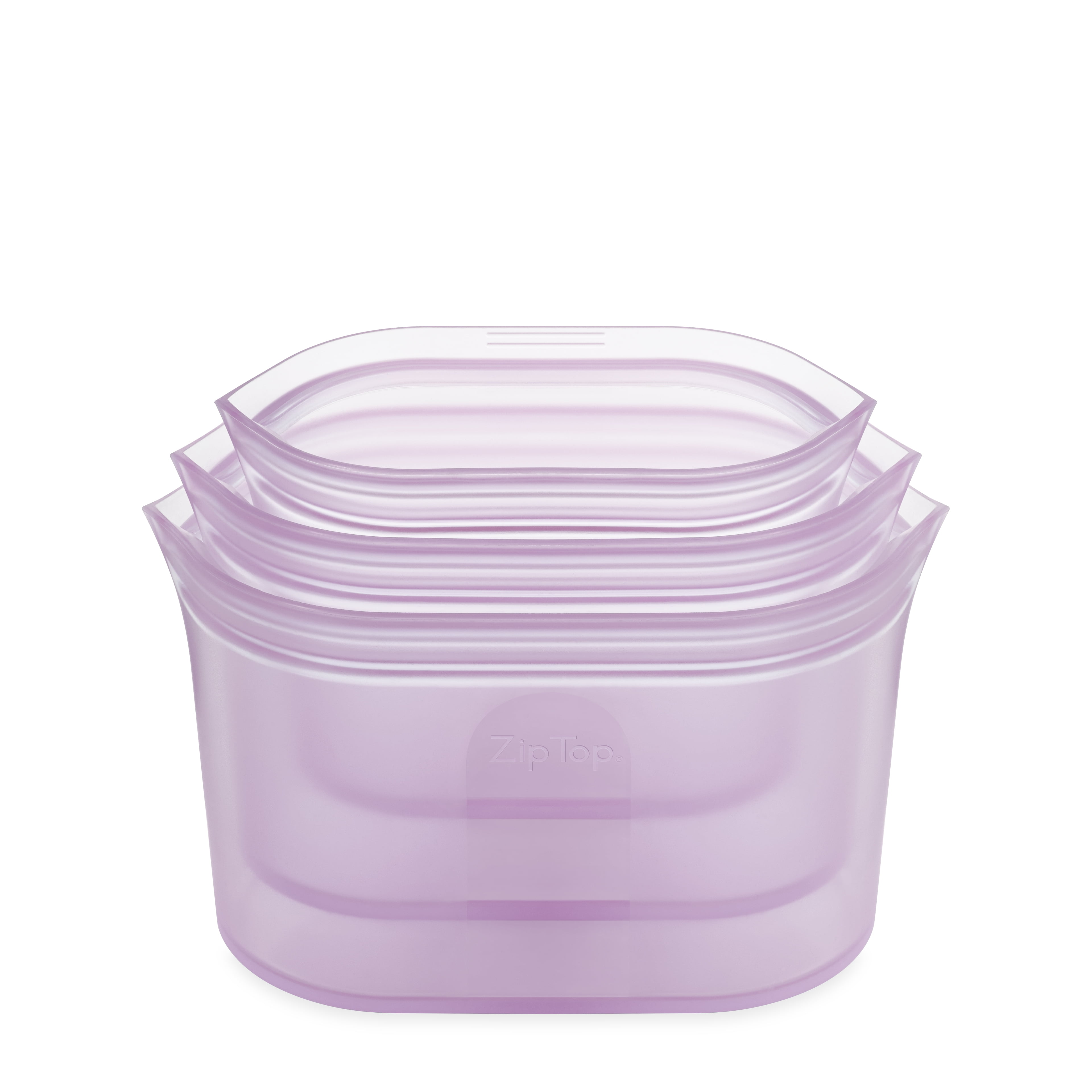 Zip Top Reusable Silicone 3-Piece Dish Set - Small 16 oz., Medium