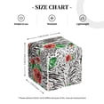 thumbnail image 4 of KLL Roses Mixed Zebra 1 Print Tissue Box Cover,Leather Tissue Holder Square Facial Tissue Case Facial Paper Organizer Dispenser for Bathroom, Vanity Countertop, 4 of 7