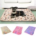 thumbnail image 1 of Chien de Chat Chiot Os Patte Impression Chaude Corail Molleton Tapis de Lit Couverture Douce, 1 of 10