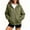 Army Green-#001, variant on Dweltoz Zip Up Hoodies for Women Oversized Casual Sweatshirts Cute Full Zip Cozy Jackets with Pockets Fall Winter Long Sleeve Hooded Clothes,Black M