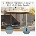 thumbnail image 4 of 10' x 10' Replacement Mesh Sidewall Netting for Patio Gazebos and Canopy Tents with Zippers (Sidewall Only), Beige, 4 of 9