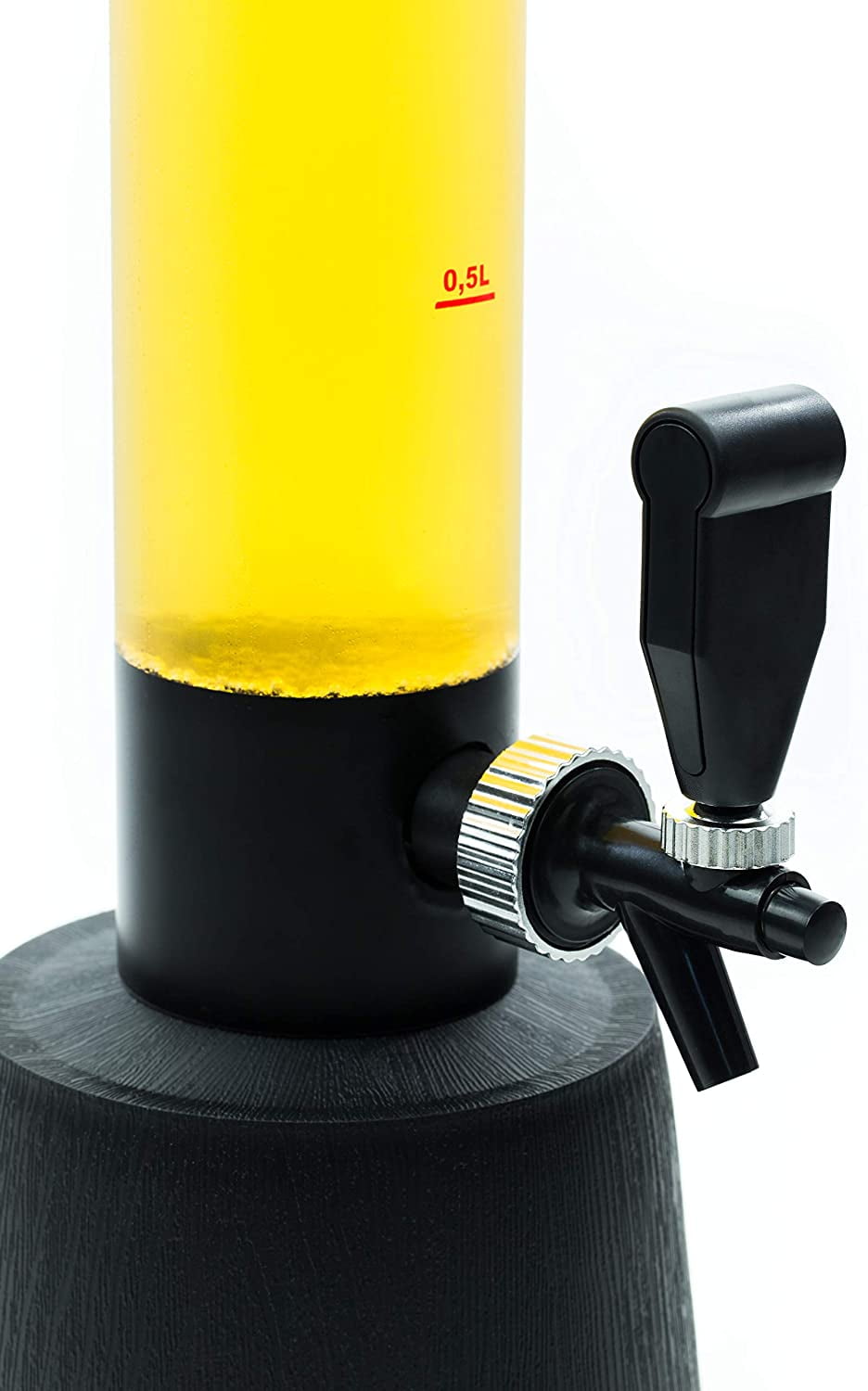 Beer Tower 3L/100Oz - Beverage Dispenser with Spigot & Ice Tube